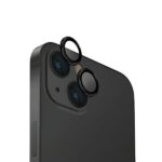 Cits mobilo telefonu aksesuārs UNIQ  Uniq Optix Glass Aluminum Camera Lens Protector for iPhone 15 / 15 Plus Camera Lens with Applicator - Black 