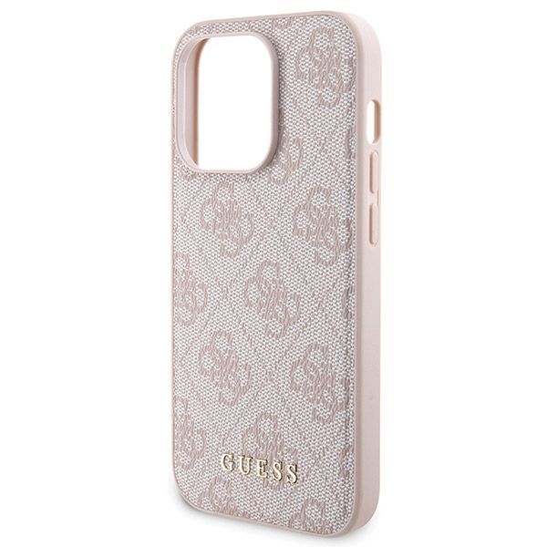 Muu telefoni lisavarustus Guess Guess 4G Metal Logo case set for iPhone 15 Pro + 5000mAh MagSafe power bank - pink