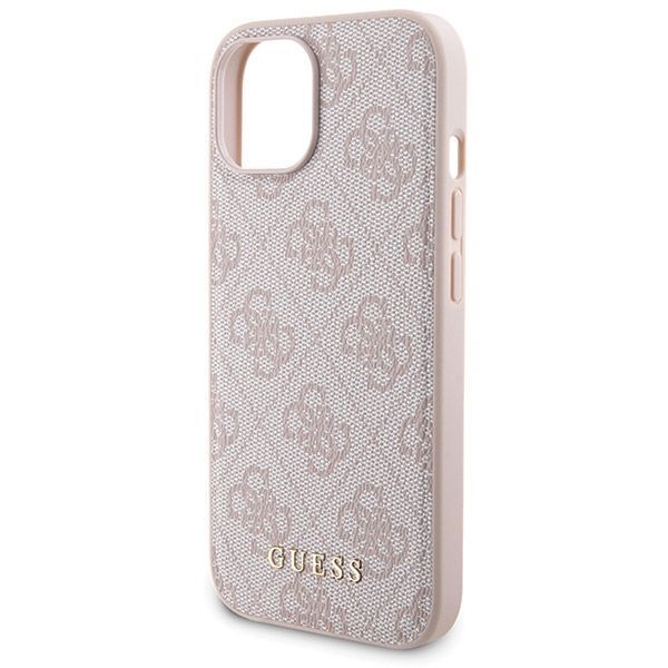Other Phone Accessory Guess Guess 4G Metal Logo case set for iPhone 15 + 5000mAh MagSafe power bank - pink