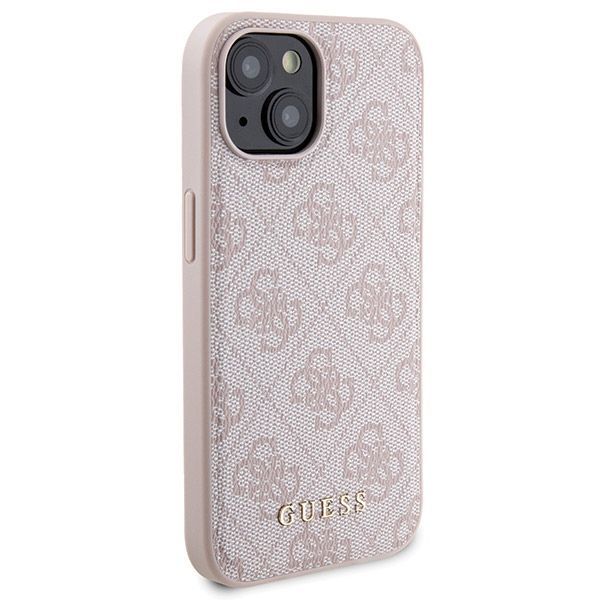 Other Phone Accessory Guess Guess 4G Metal Logo case set for iPhone 15 + 5000mAh MagSafe power bank - pink