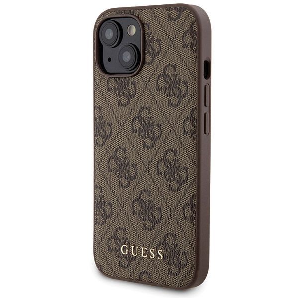 Other Phone Accessory Guess Guess 4G Metal Logo case set for iPhone 15 + 5000mAh MagSafe power bank - brown