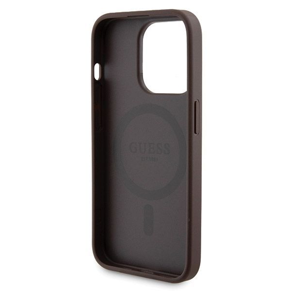 Muu telefoni lisavarustus Guess Guess 4G Metal Logo case set for iPhone 15 Pro Max + 5000mAh MagSafe power bank - brown