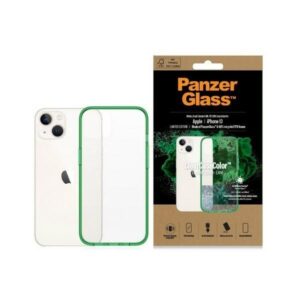 Kitas telefono priedas Panzer Glass  PanzerGlass ClearCase antibacterial case with Military Grade certificate for iPhone 13 / 14 / 15 - transparent green 