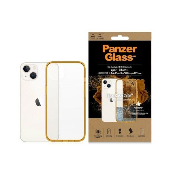 Other Phone Accessory Panzer Glass PanzerGlass ClearCase antibacterial case with Military Grade certificate for iPhone 13 / 14 / 15 - transparent yellow