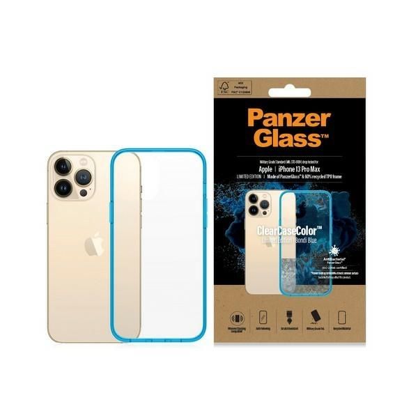 Other Phone Accessory Panzer Glass PanzerGlass ClearCase Antibacterial Military Grade Certified Case for iPhone 13 Pro Max - Transparent Blue