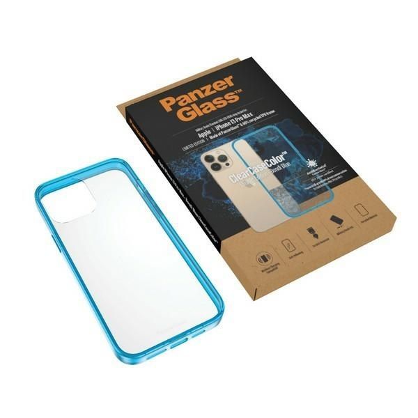 Other Phone Accessory Panzer Glass PanzerGlass ClearCase Antibacterial Military Grade Certified Case for iPhone 13 Pro Max - Transparent Blue