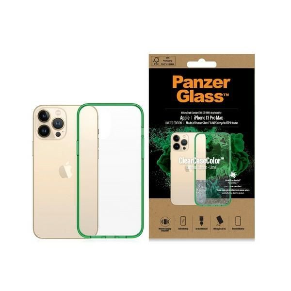 Other Phone Accessory Panzer Glass PanzerGlass ClearCase Antibacterial Military Grade Certified Case for iPhone 13 Pro Max - Transparent Green