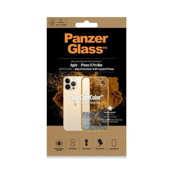 Cits mobilo telefonu aksesuārs Panzer Glass PanzerGlass ClearCase Antibacterial Military Grade Certified Case for iPhone 13 Pro Max - Transparent Yellow