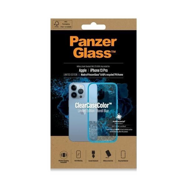 Other Phone Accessory Panzer Glass PanzerGlass ClearCase Antibacterial Military Grade Certified Case for iPhone 13 Pro - Transparent Blue