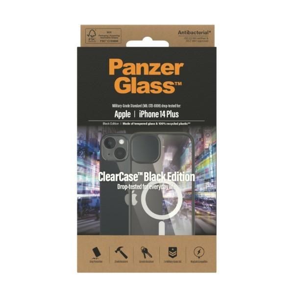 Cits mobilo telefonu aksesuārs Panzer Glass PanzerGlass ClearCase case with MagSafe antibacterial for iPhone 14 Plus / 15 Plus - transparent and black