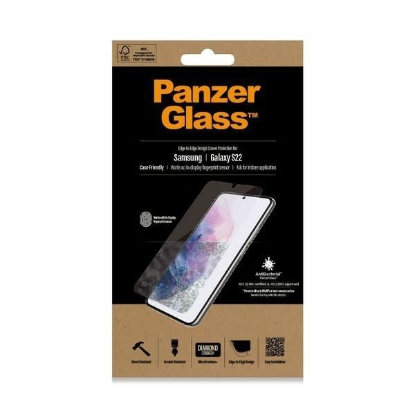 Other Phone Accessory Panzer Glass PanzerGlass E2E Microfracture antibacterial glass for Samsung Galaxy S22 - with black frame