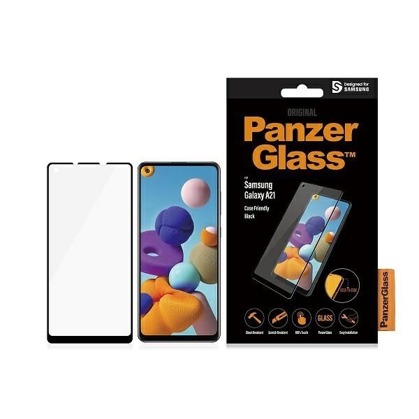 Kitas telefono priedas Panzer Glass PanzerGlass E2E Regular tempered glass for Samsung Galaxy A21 - with black frame