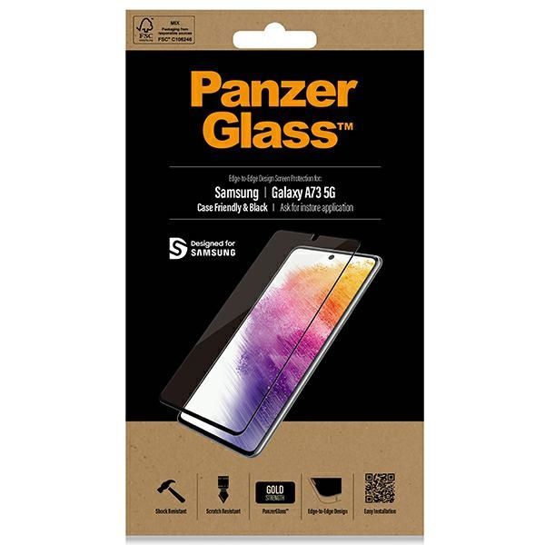 Kitas telefono priedas Panzer Glass PanzerGlass E2E Regular tempered glass for Samsung Galaxy A73 - with black frame