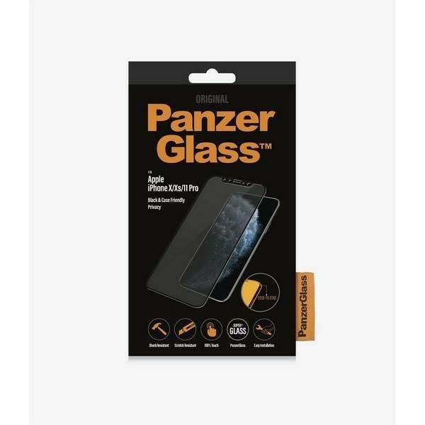 Cits mobilo telefonu aksesuārs Panzer Glass PanzerGlass E2E Super+ privacy tempered glass for iPhone X / XS / 11 Pro - with black frame