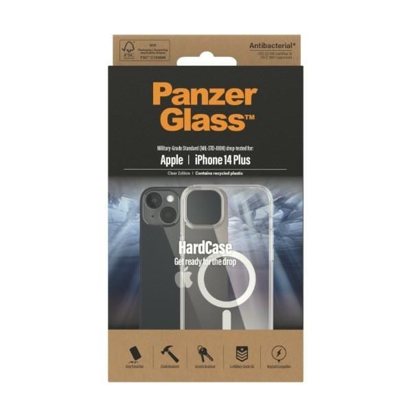 Cits mobilo telefonu aksesuārs Panzer Glass PanzerGlass HardCase with MagSafe Antibacterial Military Grade Certified Case for iPhone 14 Plus / 15 Plus - Transparent