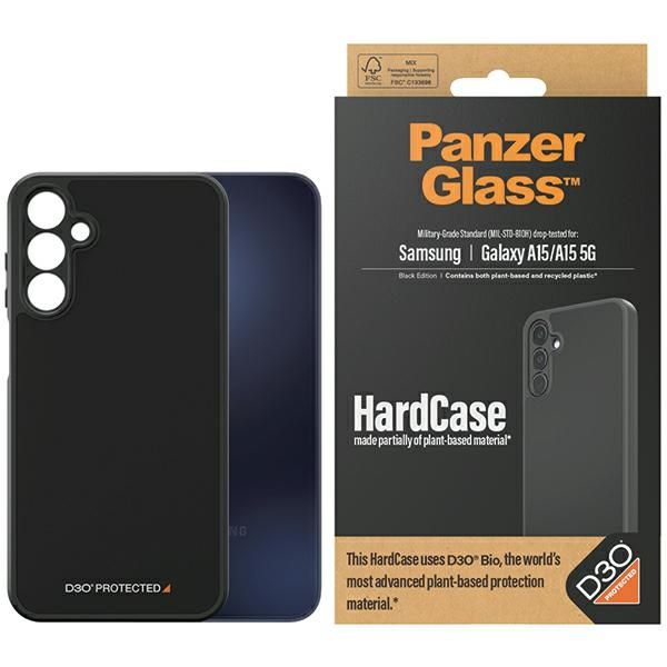Other Phone Accessory Panzer Glass PanzerGlass HardCase with D3O® Bio and Military Grade Certification for Samsung Galaxy A15 / A15 5G - Transparent and Black