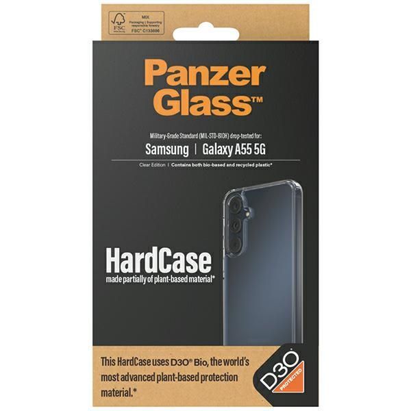 Cits mobilo telefonu aksesuārs Panzer Glass PanzerGlass HardCase with D3O® Bio and Military Grade certification for Samsung Galaxy A55 5G - transparent