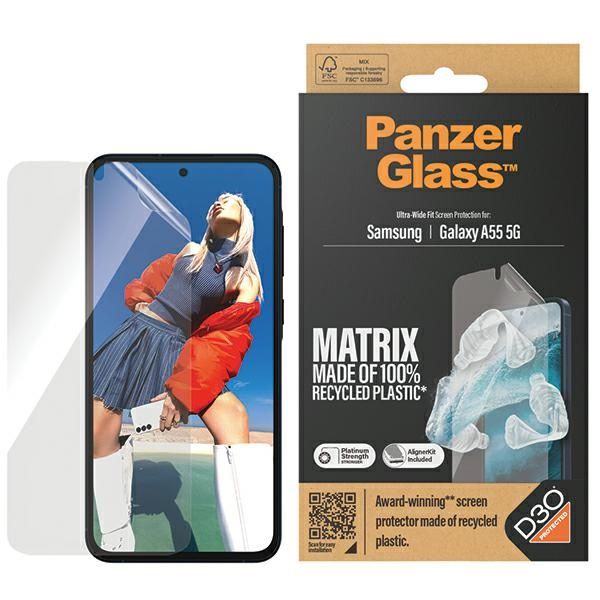 Other Phone Accessory Panzer Glass PanzerGlass Matrix Ultra-Wide Fit foil with positioner for Samsung Galaxy A55 5G