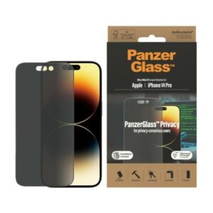 Other Phone Accessory Panzer Glass  PanzerGlass Ultra-Wide Fit Tempered Glass Antibacterial Privacy with Positioner for iPhone 14 Pro 