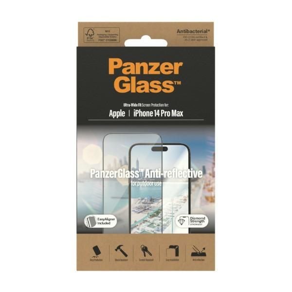 Other Phone Accessory Panzer Glass PanzerGlass Ultra-Wide Fit antibacterial tempered glass with glare filter and positioner for iPhone 14 Pro Max