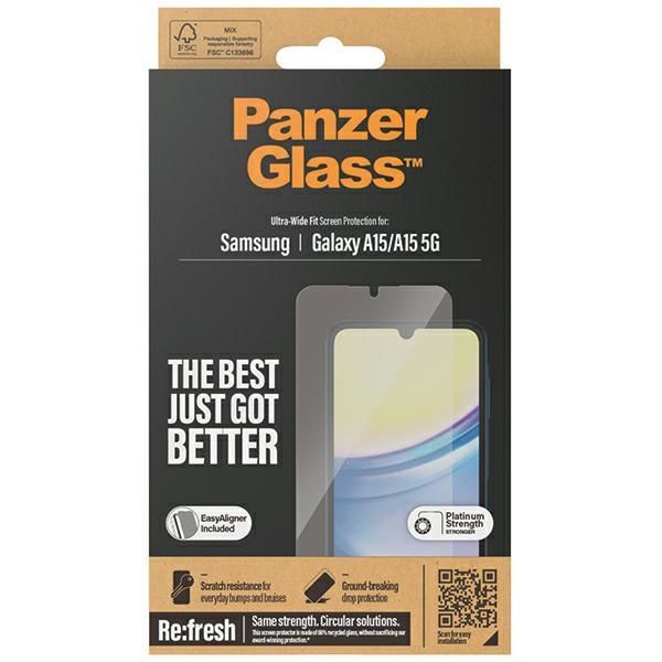 Other Phone Accessory Panzer Glass PanzerGlass Ultra-Wide Fit Tempered Glass for Samsung Galaxy A15 / A15 5G