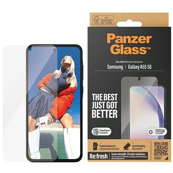 Other Phone Accessory Panzer Glass PanzerGlass Ultra-Wide Fit tempered glass with positioner for Samsung Galaxy A55 5G