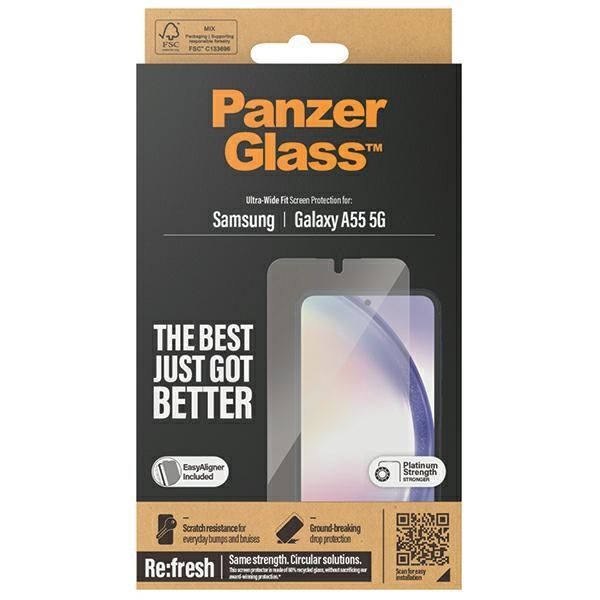 Other Phone Accessory Panzer Glass PanzerGlass Ultra-Wide Fit tempered glass with positioner for Samsung Galaxy A55 5G