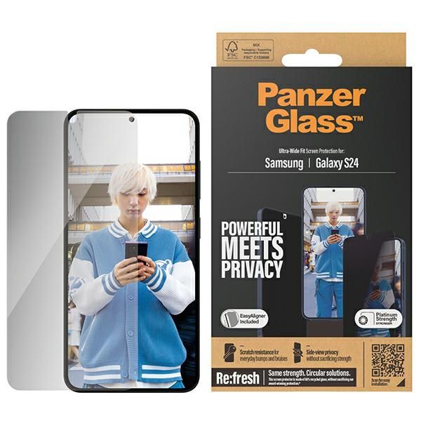 Other Phone Accessory Panzer Glass PanzerGlass Ultra-Wide Fit Privacy Tempered Glass with Positioner for Samsung Galaxy S24