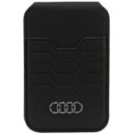 Muu telefoni lisavarustus Audi  Audi Leather Wallet Card MagSafe magnetic with stand - black