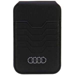 Cits mobilo telefonu aksesuārs Audi  Audi Leather Wallet Card MagSafe magnetic with stand - black