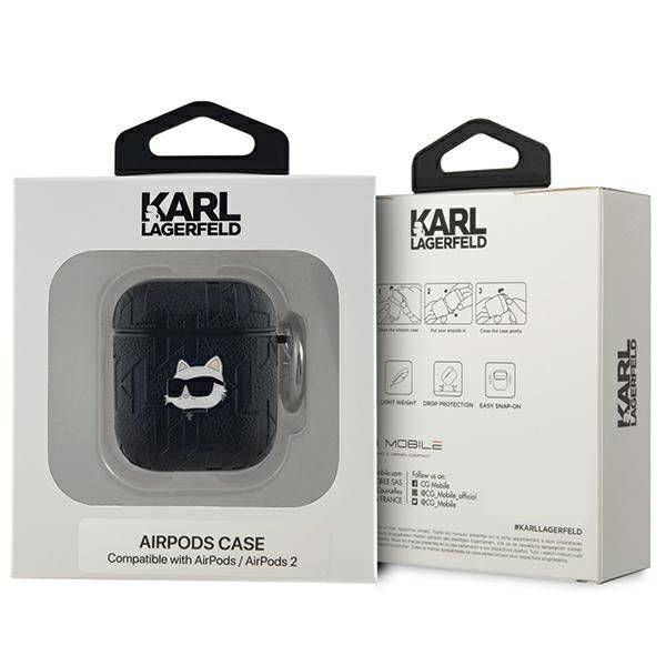 Other Phone Accessory Karl Lagerfeld Karl Lagerfeld Monogram Choupette Head case for AirPods 1 / 2 - black