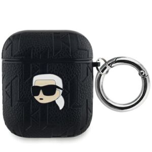Korpus kõrvaklappidele Karl Lagerfeld  Karl Lagerfeld Monogram Karl Head case for AirPods 1 / 2 - black 