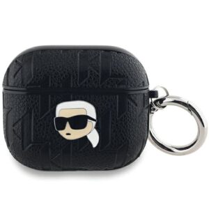 Kitas telefono priedas Karl Lagerfeld  Karl Lagerfeld Monogram Karl Head case for AirPods 3 - black 