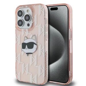 Kitas telefono priedas Karl Lagerfeld  Karl Lagerfeld IML Choupette Head & Monogram case for iPhone 13 Pro / 13 - pink 