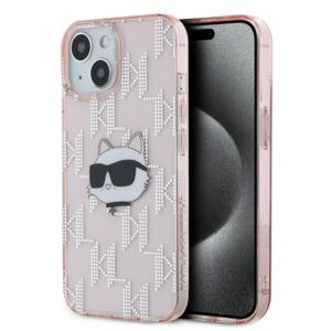 Kitas telefono priedas Karl Lagerfeld  Karl Lagerfeld IML Choupette Head & Monogram case for iPhone 13 - pink 