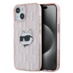 Muu telefoni lisavarustus Karl Lagerfeld  Karl Lagerfeld IML Choupette Head & Monogram case for iPhone 14 / 15 / 13 - pink 