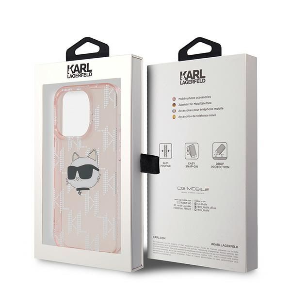 Muu telefoni lisavarustus Karl Lagerfeld Karl Lagerfeld IML Choupette Head & Monogram case for iPhone 14 Pro Max - pink