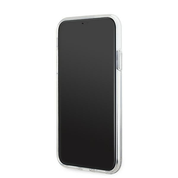 Cits mobilo telefonu aksesuārs Karl Lagerfeld Karl Lagerfeld Liquid Glitter Choupette Head MagSafe Case for iPhone 11 / Xr - Transparent