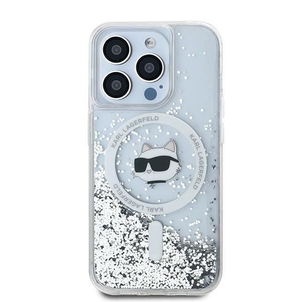 Other Phone Accessory Karl Lagerfeld Karl Lagerfeld Liquid Glitter Choupette Head MagSafe case for iPhone 13 Pro / 13 - transparent