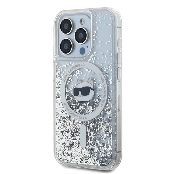 Muu telefoni lisavarustus Karl Lagerfeld Karl Lagerfeld Liquid Glitter Choupette Head MagSafe case for iPhone 13 Pro Max - transparent