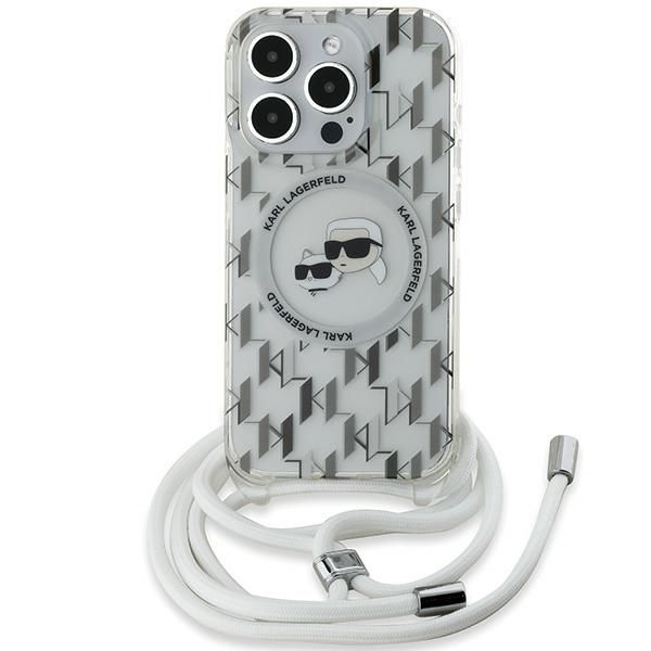 Other Phone Accessory Karl Lagerfeld Karl Lagerfeld IML Crossbody Monogram Karl & Choupette Head MagSafe Case for iPhone 15 Pro - Transparent