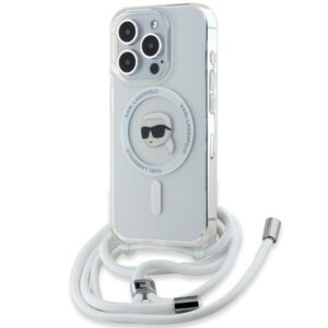 Kitas telefono priedas Karl Lagerfeld  Karl Lagerfeld Crossbody IML Karl Head MagSafe case for iPhone 15 Pro - transparent 