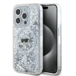 Other Phone Accessory Karl Lagerfeld  Karl Lagerfeld Liquid Glitter Karl Head MagSafe case for iPhone 15 Pro - transparent 