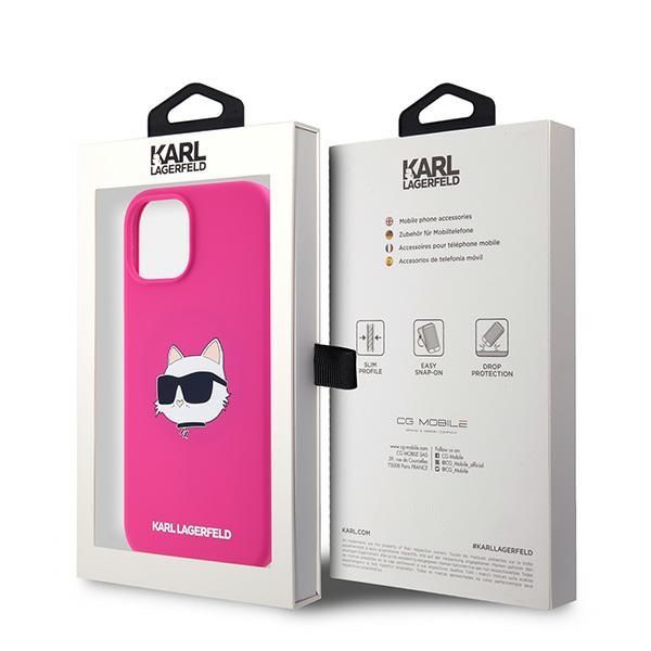Other Phone Accessory Karl Lagerfeld Karl Lagerfeld Silicone Choupette Head MagSafe Case for iPhone 15 Plus / 14 Plus - Pink