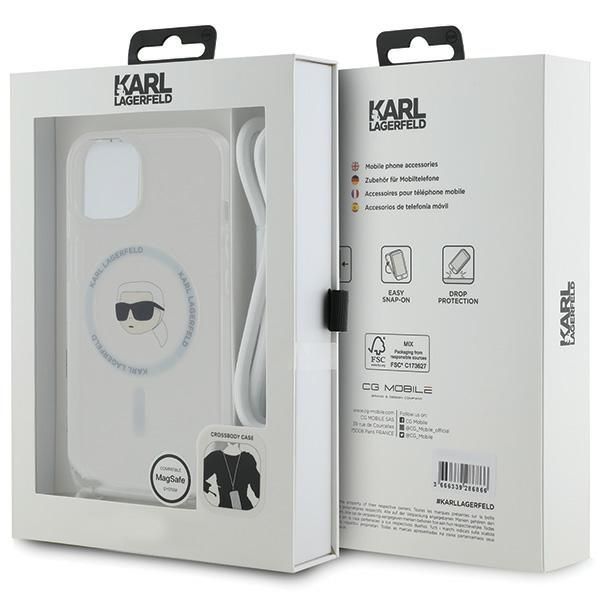 Other Phone Accessory Karl Lagerfeld Karl Lagerfeld Crossbody IML Karl Head MagSafe case for iPhone 15 / 14 / 13 - transparent