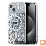 Other Phone Accessory Karl Lagerfeld  Karl Lagerfeld Liquid Glitter Choupette Head MagSafe case for iPhone 15 / 14 / 13 - transparent 