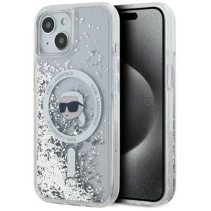 Kitas telefono priedas Karl Lagerfeld  Karl Lagerfeld Liquid Glitter Karl Head MagSafe case for iPhone 15 / 14 / 13 - transparent 