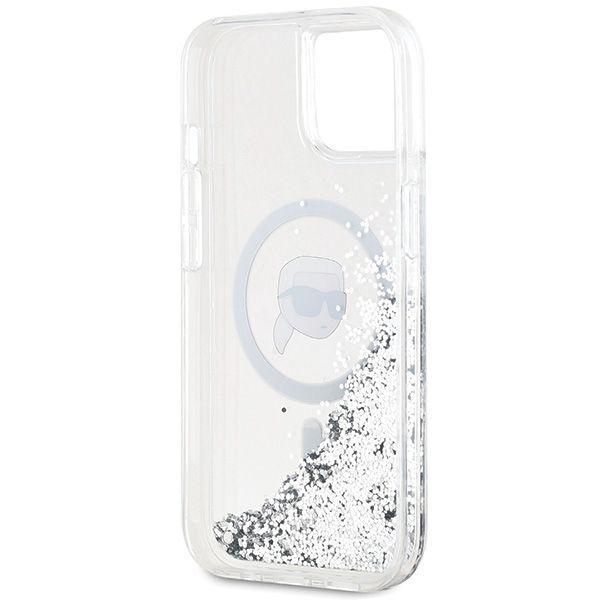 Other Phone Accessory Karl Lagerfeld Karl Lagerfeld Liquid Glitter Karl Head MagSafe case for iPhone 15 / 14 / 13 - transparent