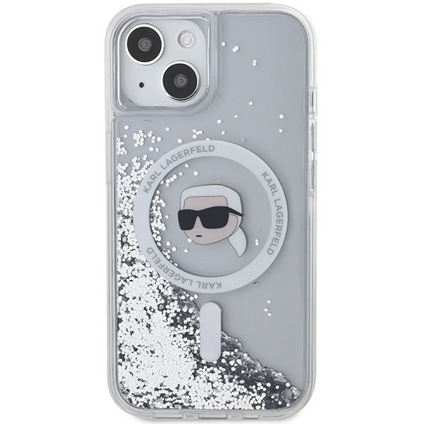 Other Phone Accessory Karl Lagerfeld Karl Lagerfeld Liquid Glitter Karl Head MagSafe case for iPhone 15 / 14 / 13 - transparent