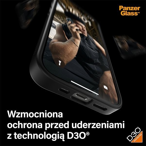 Other Phone Accessory Panzer Glass Military Grade Certified PanzerGlass ClearCase iPhone 15 Pro Case - Transparent & Black